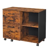 Artikelbild 1 für VASAGLE Rollcontainer braun, schwarz 3 Auszüge 80,0 x 40,0 x 66,0 cm, Artikelnummer 289676