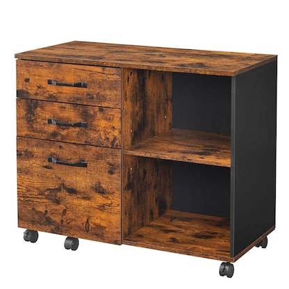 Artikelbild 11 für VASAGLE Rollcontainer braun, schwarz 3 Auszüge 80,0 x 40,0 x 66,0 cm, Artikelnummer 289676