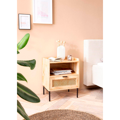 Artikelbild 3 für WOHNLING Nachttisch Massivholz braun 50,0 x 40,0 x 60,0 cm, Artikelnummer 314819