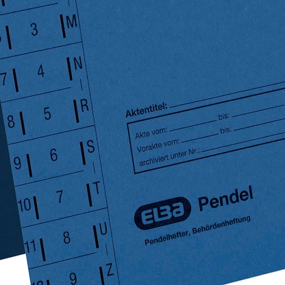 Artikelbild 6 für ELBA Pendelhefter Karton blau 1 x Amtsheftung, Artikelnummer 332678