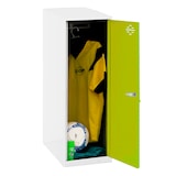 Artikelbild 1 für Simonrack Spind SIMONLOCKER DISM SINGLE weiß, grün 8425437116643, 1 Schließfach 30,0 x 50,0 x 91,5 cm, Artikelnummer 354559