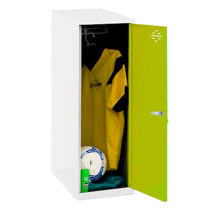 Artikelbild für Simonrack Spind SIMONLOCKER DISM SINGLE weiß, grün 8425437116643, 1 Schließfach 30,0 x 50,0 x 91,5 cm, Artikelnummer 354559