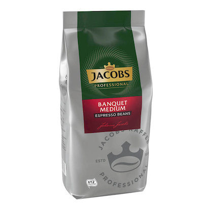Artikelbild 10 für JACOBS BANQUET MEDIUM Espresso Kaffeebohnen, Arabica- und Robustabohnen kräftig, 1,0 kg, Artikelnummer 393337