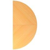 Artikelbild 1 für HAMMERBACHER Anbautisch LA160 buche, grau halbrund 160,0 x 80 x 65,5 - 82,5 cm, Artikelnummer 990358