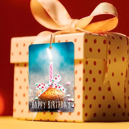 Artikelbild 2 für LUMA Geschenkanhänger mehrfarbig Happy Birthday mit Kerze 10 St., Artikelnummer 141406