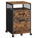 Artikelbild 1 für VASAGLE Rollcontainer braun, schwarz 2 Auszüge 42,0 x 44,0 x 69,0 cm, Artikelnummer 289859