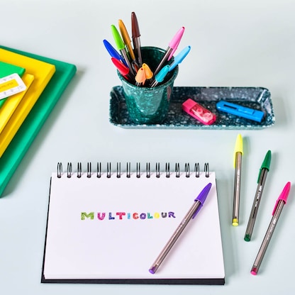 Artikelbild 3 für BIC Kugelschreiber CRISTAL MULTICO transparent, Schreibfarbe: farbsortiert, 10 St., Artikelnummer 500324