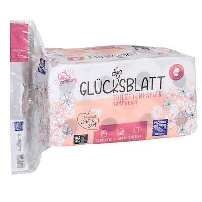 Artikelbild 2 für GLÜCKSBLATT Toilettenpapier samtweich 4-lagig, 16 Rollen, Artikelnummer 671729