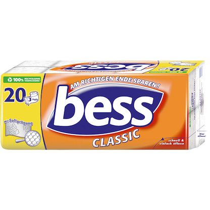Artikelbild 2 für bess Toilettenpapier CLASSIC 3-lagig, 20 Rollen, Artikelnummer 469993