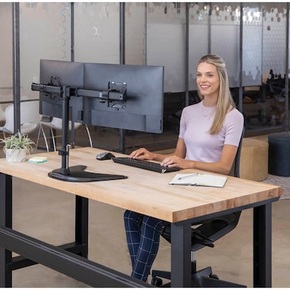 Artikelbild 9 für Fellowes Monitor-Halterung Seasa 8043701 schwarz für 2 Monitore, Tischständer, Artikelnummer 703502