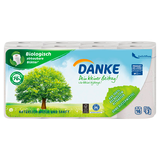 Artikelbild 1 für DANKE Toilettenpapier 3-lagig Recyclingpapier, 16 Rollen, Artikelnummer 706877