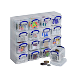 Artikelbild 1 für Really Useful Box Kleinteilemagazin 16x 0,14 l transparent 28,0 x 8,5 x 22,5 cm, Artikelnummer 156307