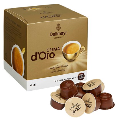 Artikelbild 22 für Dallmayr Crema d'Oro Kaffeekapseln, Arabicabohnen kräftig, 16 Portionen, Artikelnummer 817890
