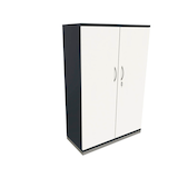Artikelbild 1 für fm Aktenschrank Sidney, 4260429764587 lavagrau, weiß 3 Fachböden 100,0 x 44,2 x 151,7 cm, Artikelnummer 411631