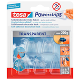 Artikelbild 1 für tesa Powerstrips TRANSPARENT Klebehaken für max. 200,0 g 2,0 x 3,5 cm, 5 St., Artikelnummer 252179