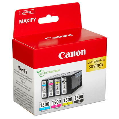 Artikelbild 4 für Canon PGI-1500 BK/C/M/Y schwarz, cyan, magenta, gelb Druckerpatronen, 4er-Set, Artikelnummer 209096