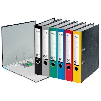 Artikelbild 7 für VON LEITZ Ordner schwarz mamoriert Karton 5,0 cm DIN A4, Artikelnummer 635676