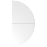 Artikelbild 1 für HAMMERBACHER Anbautisch LA160 weiß, grau halbrund 160,0 x 80 x 65,5 - 82,5 cm, Artikelnummer 991927