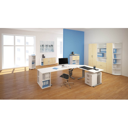 Artikelbild 4 für geramöbel Schiebetürenschrank Flex, S-383502-AW weiß, ahorn 2 Fachböden 80,0 x 42,5 x 118,2 cm, Artikelnummer 877220