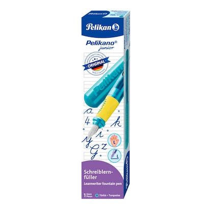 Artikelbild 2 für Pelikan Pelikano® Junior Patronenfüller türkis/gelb L (für Linkshänder), Artikelnummer 274827