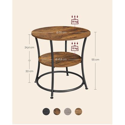 Artikelbild 5 für VASAGLE Beistelltisch braun 55,0 x 55,0 x 55,0 cm, Artikelnummer 291999