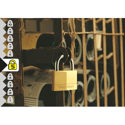 Artikelbild 3 für 6 Master Lock® Vorhängeschlösser 140EURSIX gold, Artikelnummer 727531