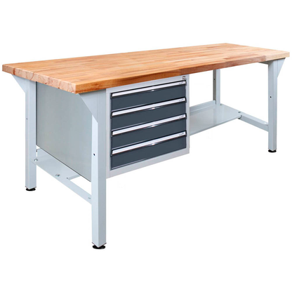 Artikelbild 2 für ADB Werkbank lichtgrau, anthrazitgrau 4 Schubladen 150,0 x 75,0 x 85,0 cm, Artikelnummer 204576