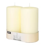 Artikelbild 1 für 2 STARPAK Stumpenkerze elfenbein, Artikelnummer 683092