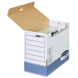 Artikelbild 1 für 10 Bankers Box Archivboxen Bankers Box weiß/blau 15,5 x 26,5 x 32,7 cm, Artikelnummer 693317