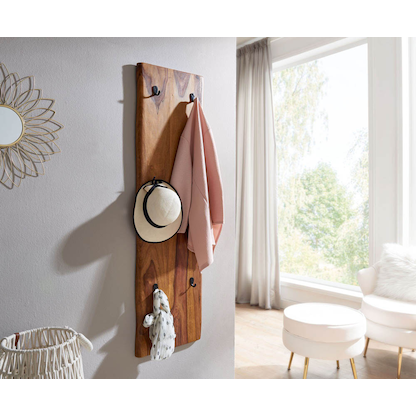 Artikelbild 4 für WOHNLING Wandgarderobe WL6.548 sheesham Holz 6 Haken 40,0 x 140,0 cm, Artikelnummer 909562
