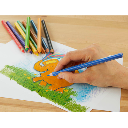 Artikelbild 4 für FABER-CASTELL Dino Jumbo Grip Buntstifte farbsortiert, 10 St., Artikelnummer 277869