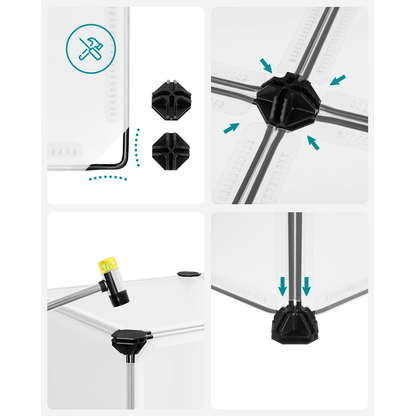 Artikelbild 8 für SONGMICS Schuhschrank, LPC10W weiß 43,0 x 31,0 x 173,0 cm, Artikelnummer 439598