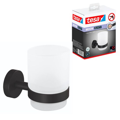 Artikelbild für tesa Zahnputzbecherhalter MOON schwarz, weiß, Artikelnummer 554768