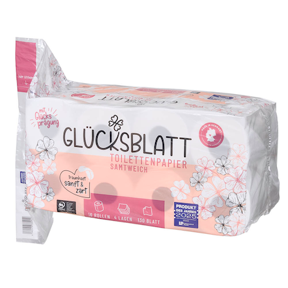 Artikelbild 4 für GLÜCKSBLATT Toilettenpapier samtweich 4-lagig, 16 Rollen, Artikelnummer 671729