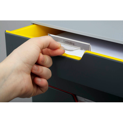 Artikelbild 2 für AKTION: DURABLE Schubladenbox VARICOLOR® dunkelgrau mit bunten Farblinien 760427, DIN A4 mit 4 Schubladen, Artikelnummer 346561