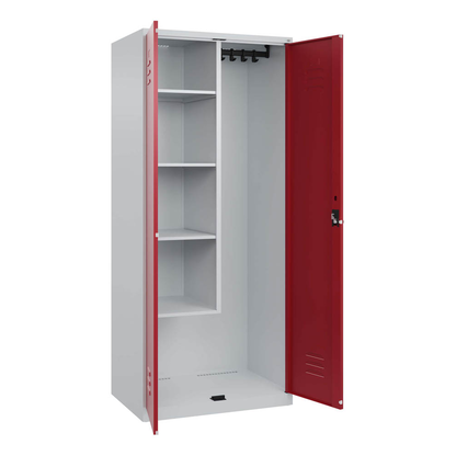 Artikelbild für CP Putzmittelschrank Classic PLUS 080100-02 S10001 lichtgrau, rubinrot 80,0 x 50,0 x 185,0 cm, aufgebaut, Artikelnummer 318968