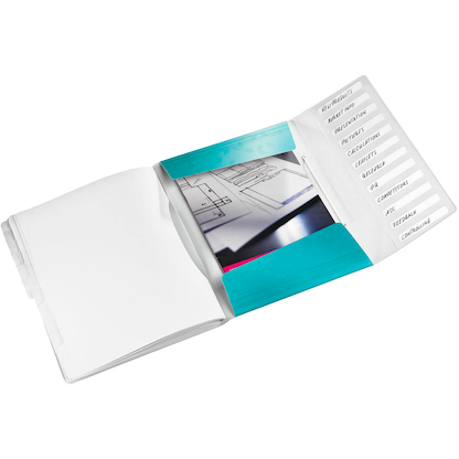 Artikelbild 2 für AKTION: LEITZ Ordnungsmappe WOW 4634 12 Fächer blau mit Prämie nach Registrierung, Artikelnummer 400046