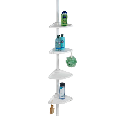 Artikelbild 2 für WENKO Teleskop-Duschregal Compact weiß 26,0 x 19,5 x 78,0-275,0 cm, Artikelnummer 804643