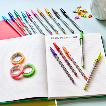 Artikelbild 6 für BIC Kugelschreiber CRISTAL MULTICO transparent, Schreibfarbe: farbsortiert, 10 St., Artikelnummer 500324