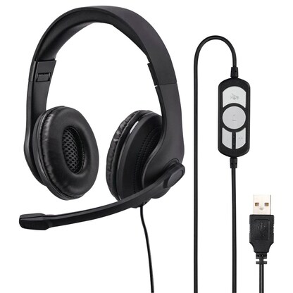 Artikelbild 3 für hama HS-USB300 USB-Headset schwarz, Artikelnummer 949697