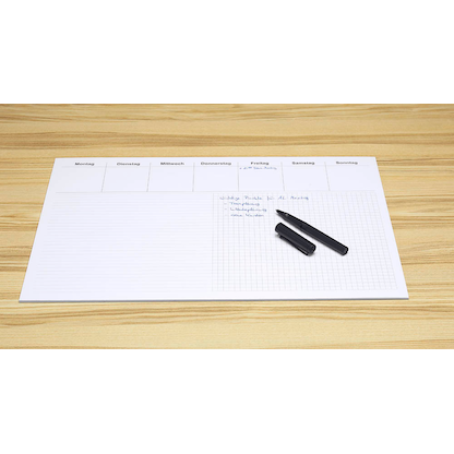 Artikelbild 2 für RNK-Verlag Schreibtischunterlage Office - liniert & kariert weiß Papier 48,0 x 33,0 cm, 30 Blatt, Artikelnummer 335024