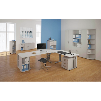 Artikelbild 3 für geramöbel Schiebetürenschrank Flex, S-312353-LL lichtgrau 2 Fachböden 120,0 x 42,5 x 118,2 cm, Artikelnummer 877124