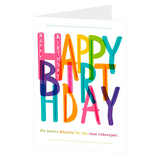 Artikelbild 1 für LUMA Geburtstagskarte Schrift bunt DIN B6, Artikelnummer 559441