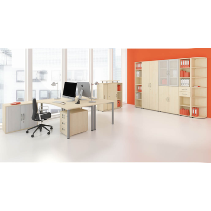 Artikelbild 4 für geramöbel Flex Rollladenschrank ahorn, silber 2 Fachböden 120,0 x 42,5 x 118,2 cm, Artikelnummer 876591