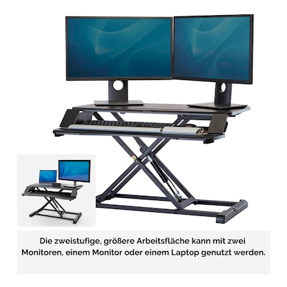 Artikelbild 2 für Fellowes Monitorständer Corsivo Sitz-Steh Workstation schwarz, Artikelnummer 173163