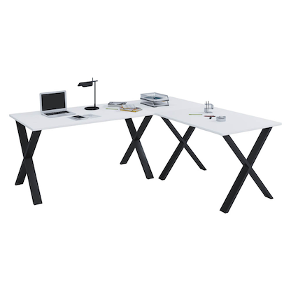 Artikelbild 6 für VCM my office Lona Schreibtisch weiß quadratisch, X-Fuß-Gestell schwarz 80,0 x 80,0 cm, Artikelnummer 905765