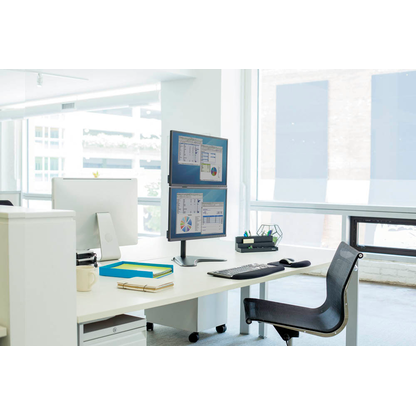 Artikelbild 7 für Fellowes Monitor-Halterung Seasa 8044001 schwarz für 2 Monitore, Tischständer, Artikelnummer 703514