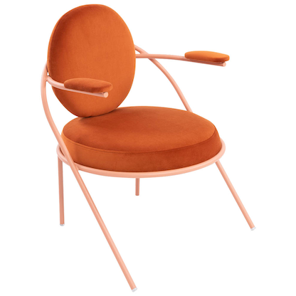 Artikelbild für meet powered by PAPERFLOW Sessel SATURNE rost rosa Stoff, 1 St., Artikelnummer 231419