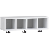 Artikelbild 1 für MÖBELPARTNER Hängeregal Balto 157369 weiß 59,8 x 17,6 x 16,2 cm, Artikelnummer 323638