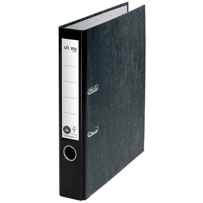 Artikelbild für VON LEITZ Ordner schwarz mamoriert Karton 5,0 cm DIN A4, Artikelnummer 635676